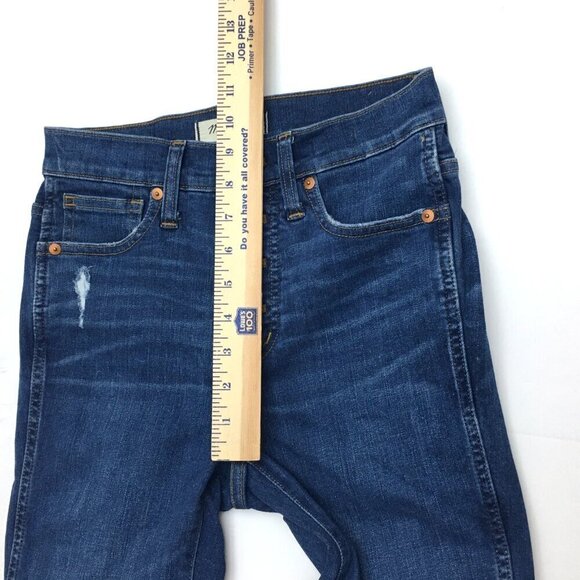 Madewell Women's Skinny Jeans 10" High Rise Button Fly Distressed size 24 - Picture 8 of 10